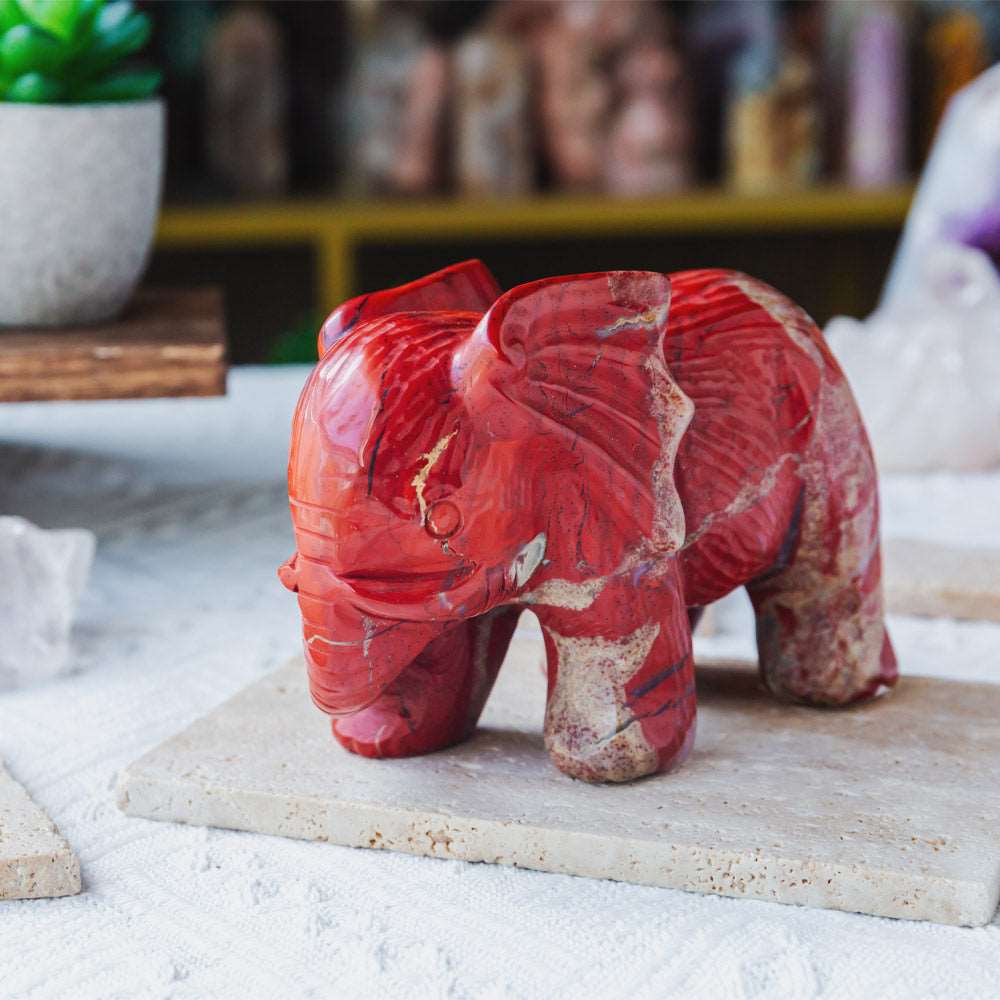 Reikistal 5‘’ Red Jasper Elephant
