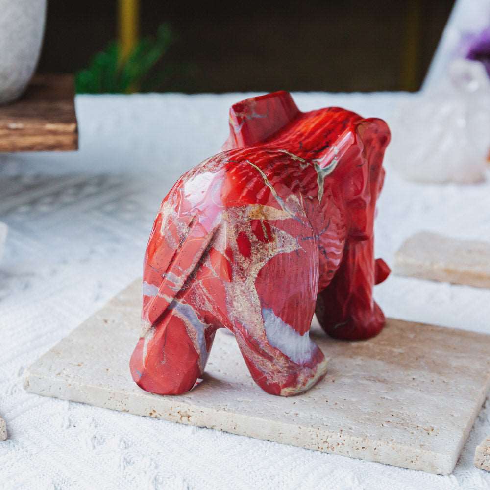 Reikistal 5‘’ Red Jasper Elephant