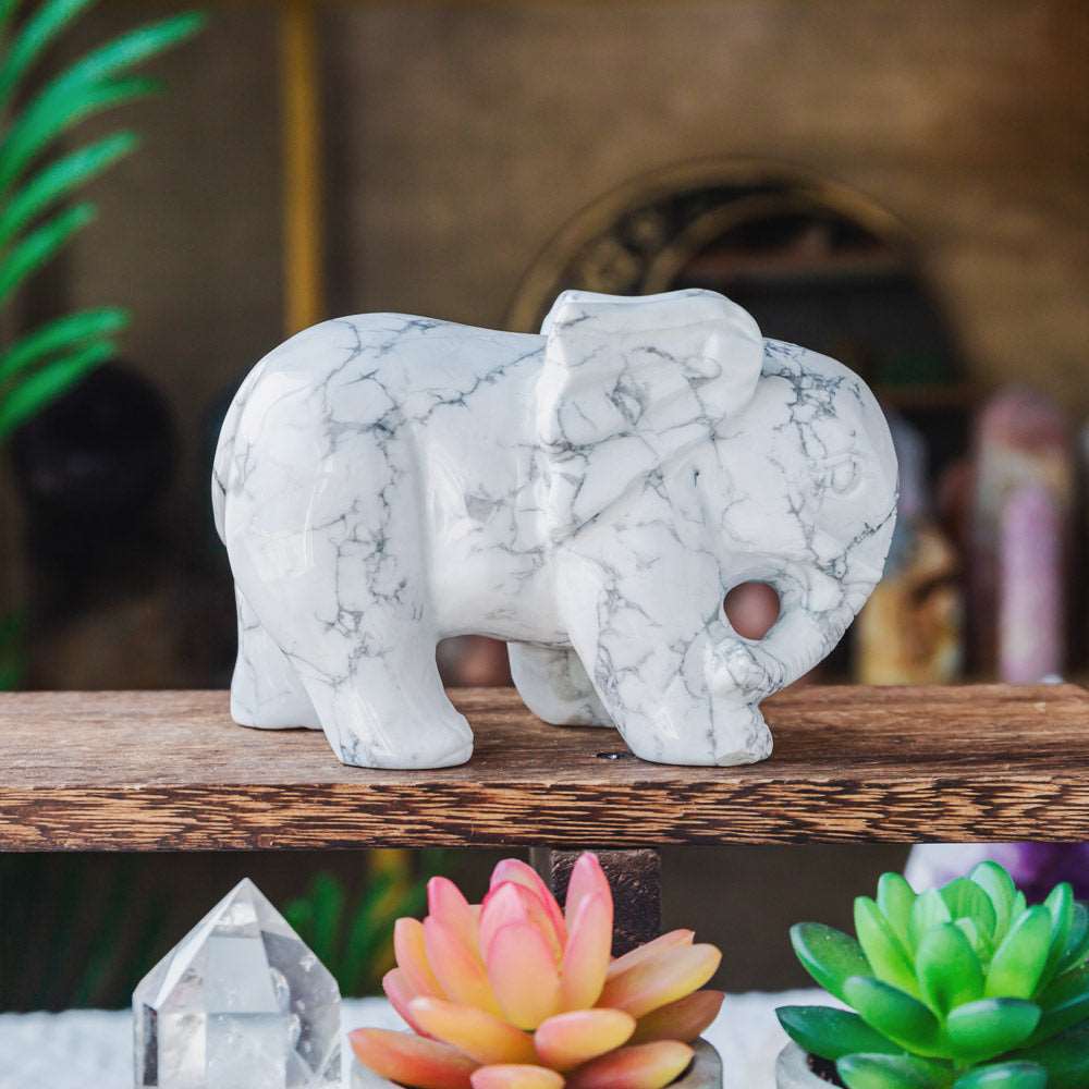 Reikistal 5‘’ Howlite Elephant