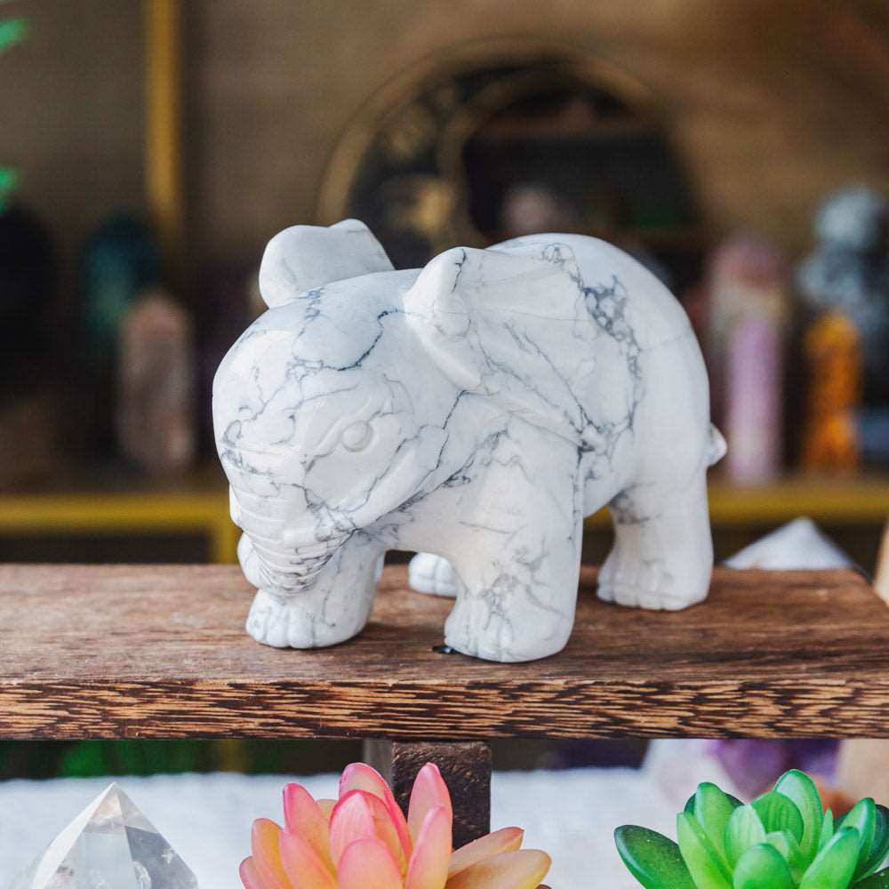 Reikistal 5‘’ Howlite Elephant