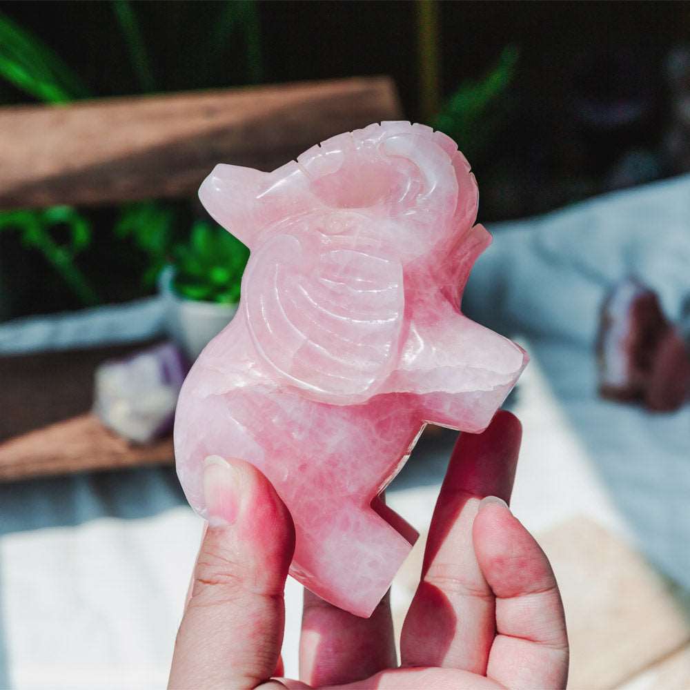 Reikistal 4'' Rose Quartz Elephant