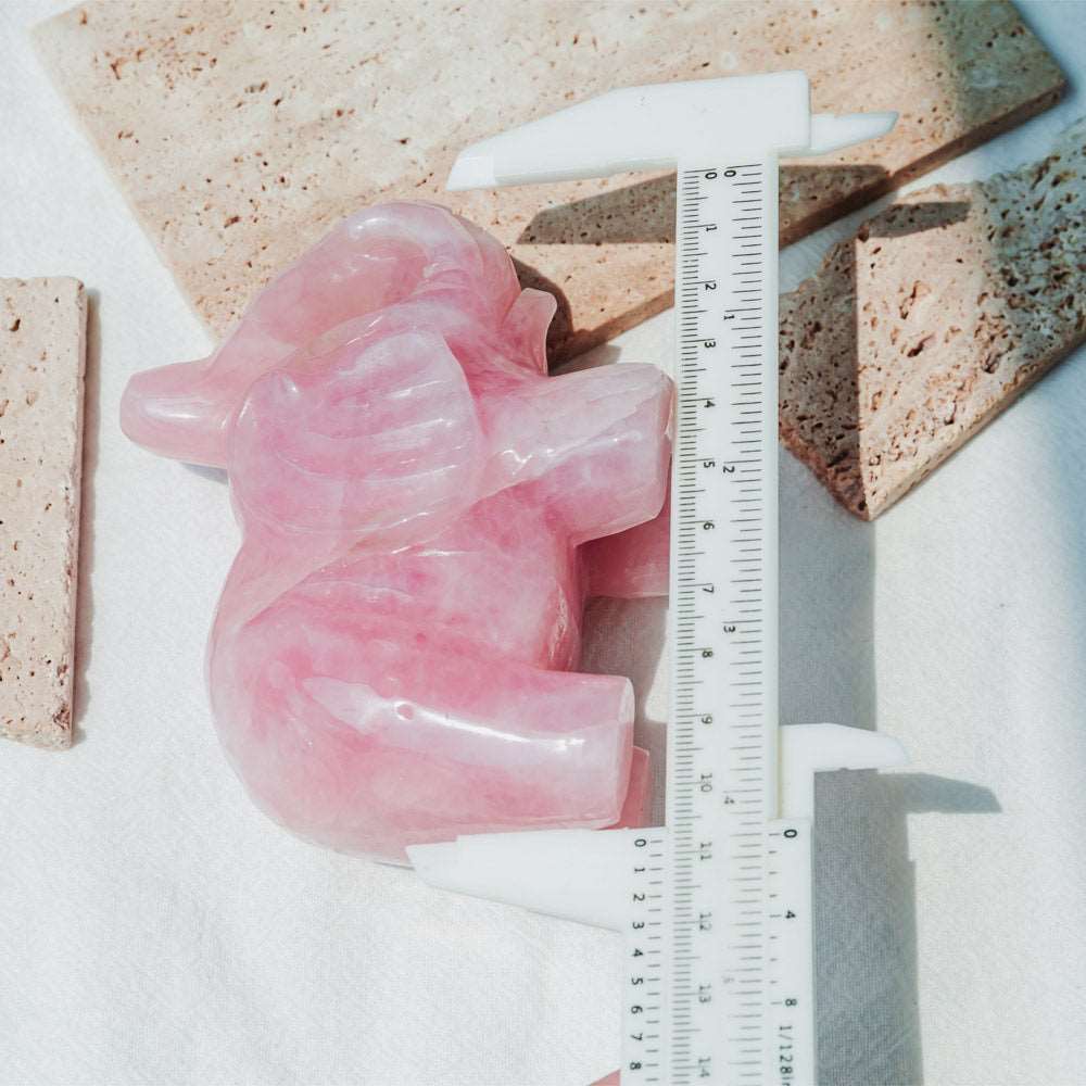 Reikistal 4'' Rose Quartz Elephant