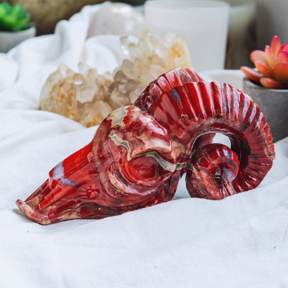 Reikistal Red Jasper Sheep Head