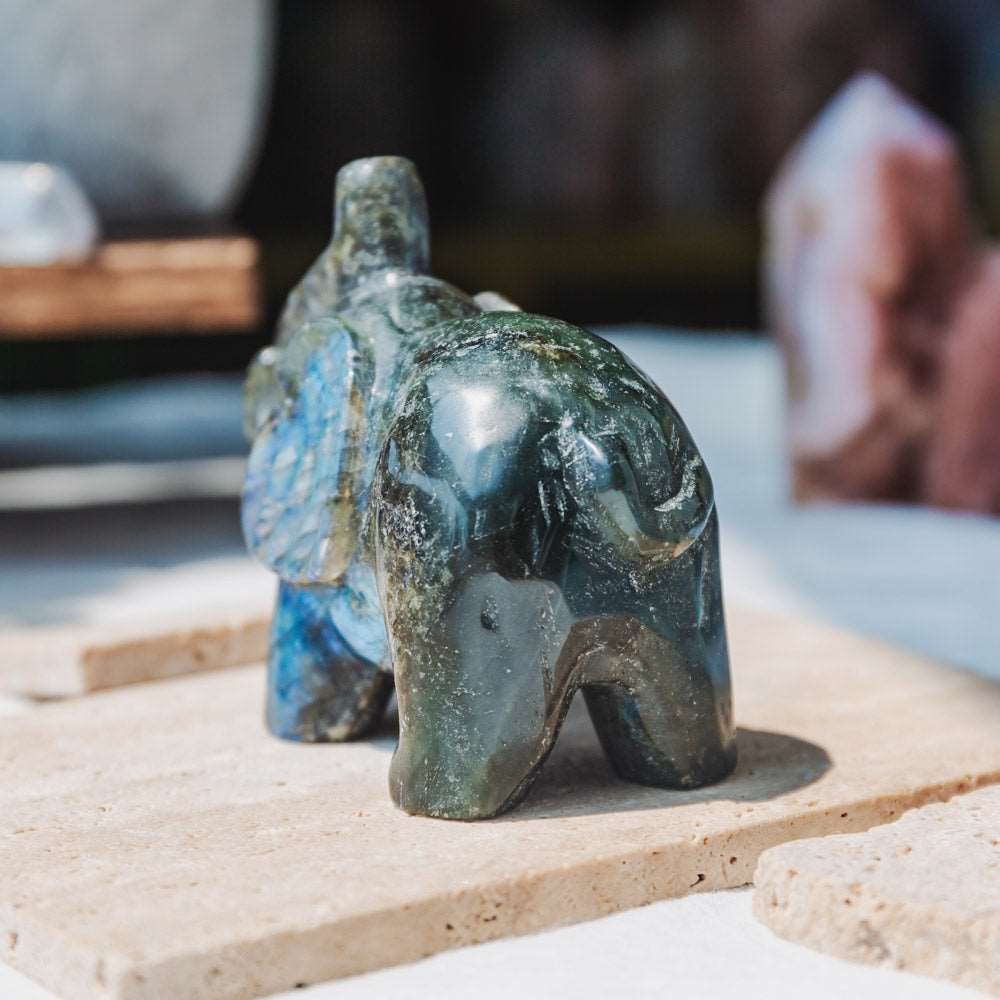 Reikistal 3'' Labradorite Elephant