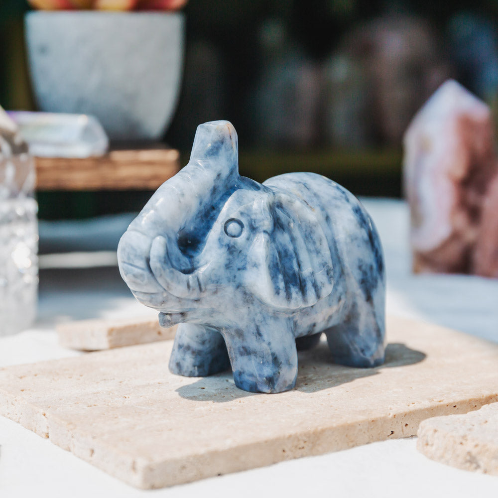 Reikistal Blue Opal Elephant