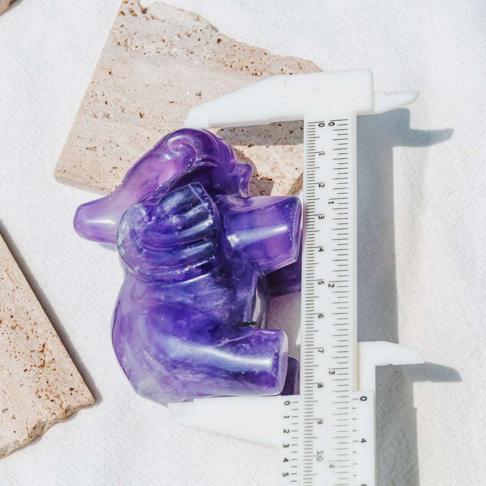 Reikistal 3'' Purple Fluorite Elephant