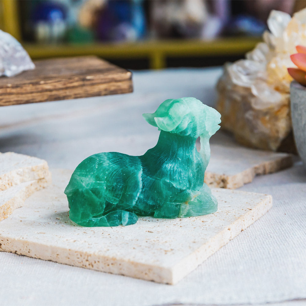 Reikistal Green Fluorite Goat