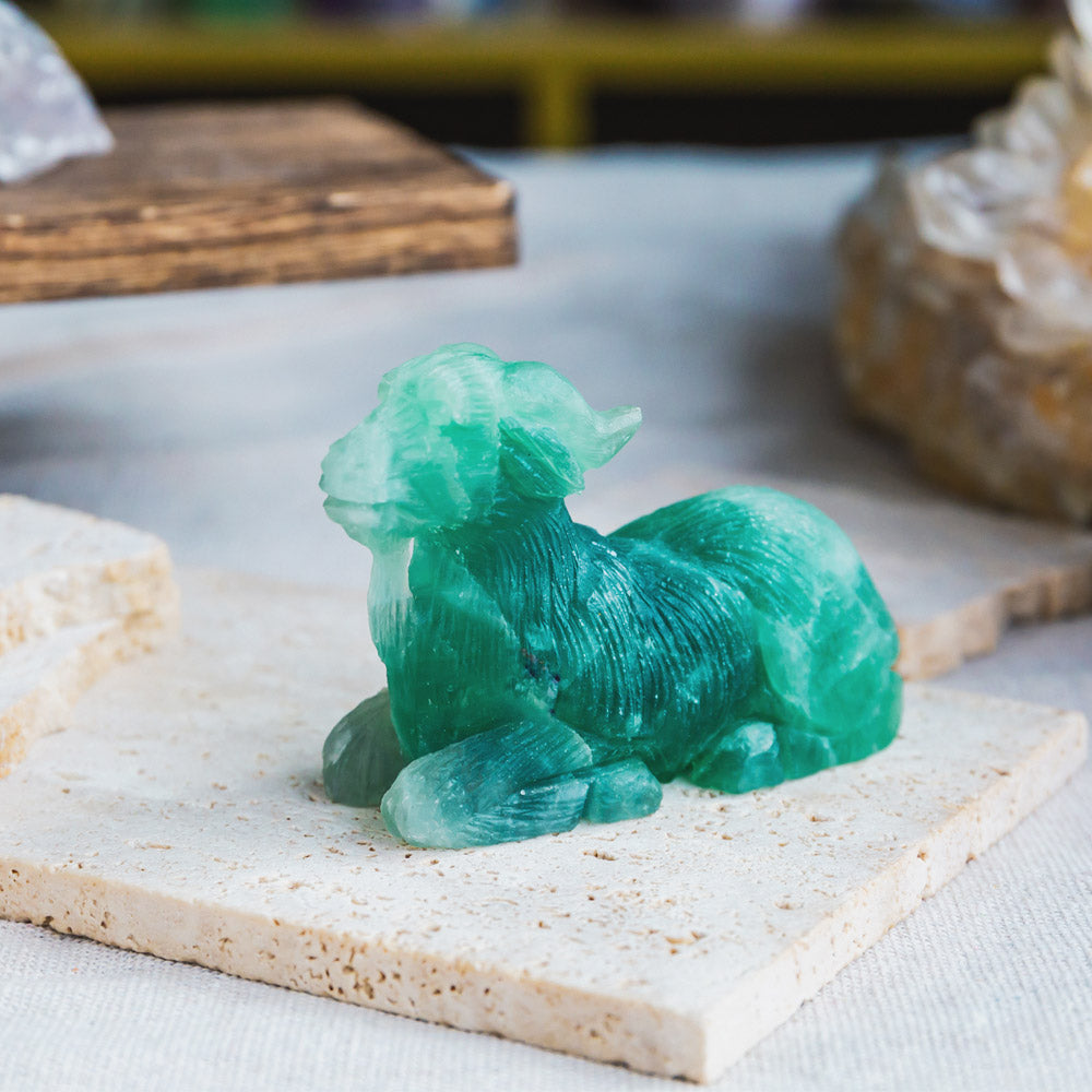 Reikistal Green Fluorite Goat