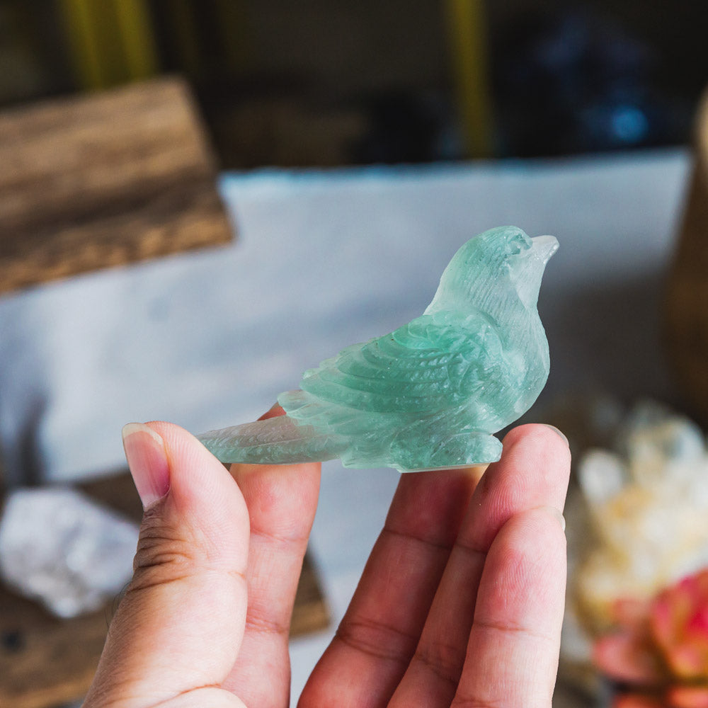 Reikistal Green Fluorite Bird