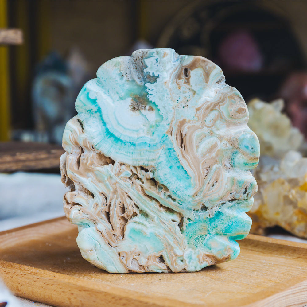 Reikistal Blue Aragonite Indian Skull