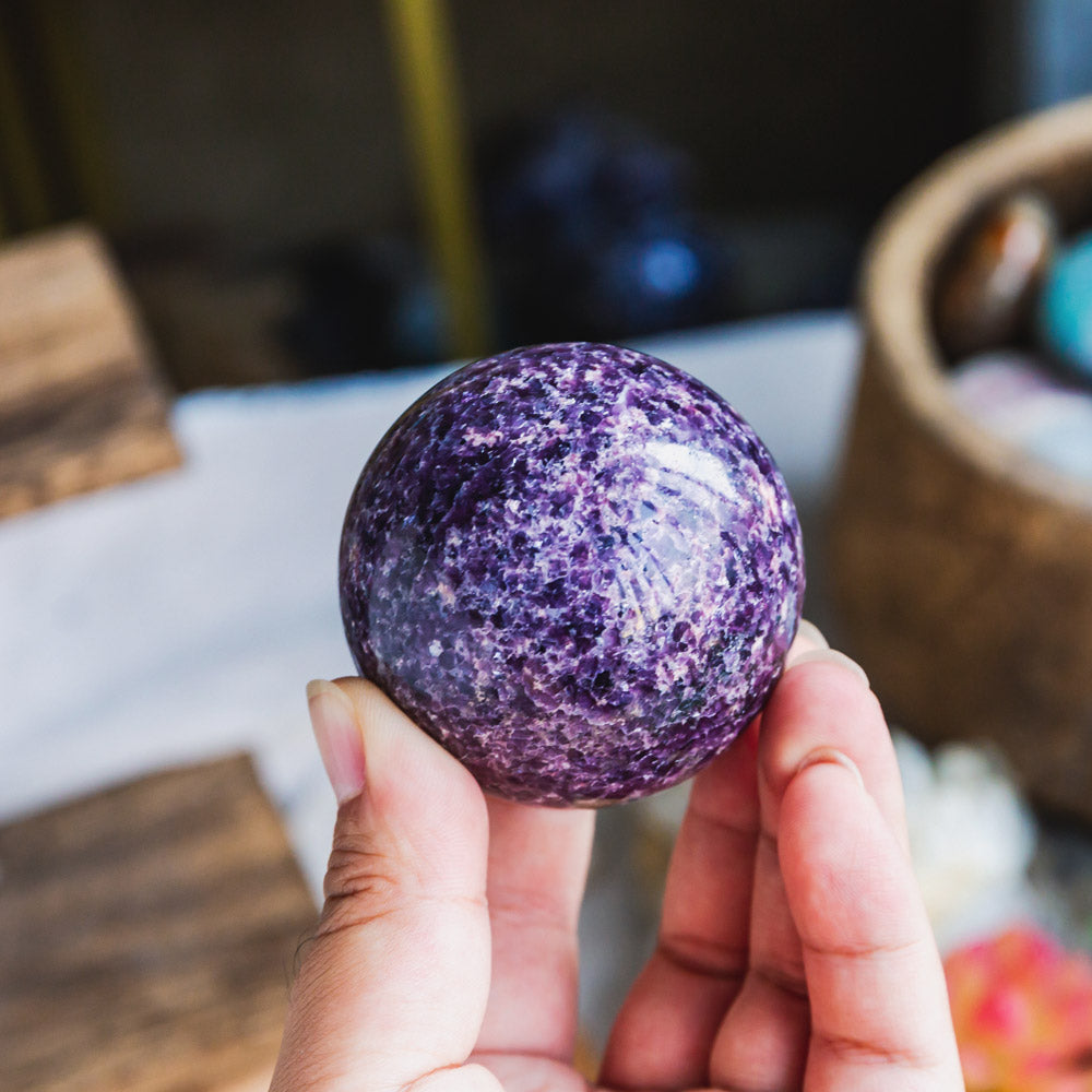 Reikistal Lepidolite Sphere