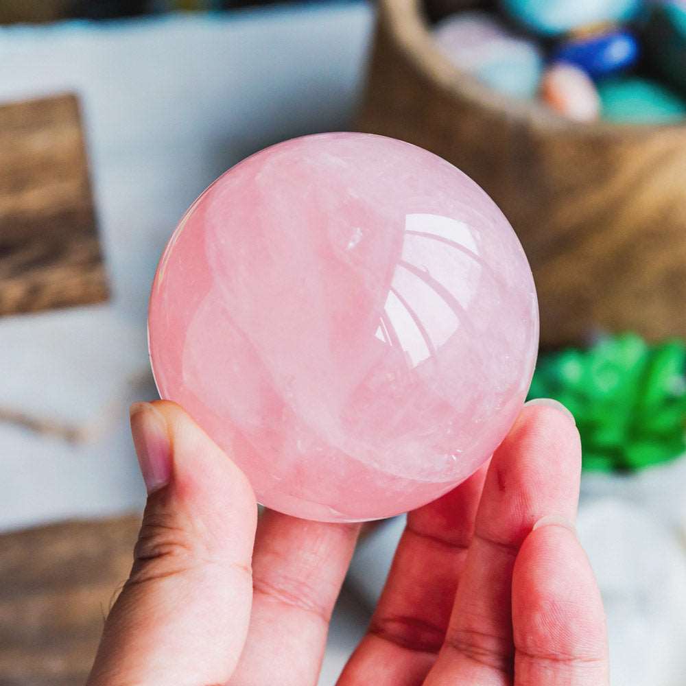 Reikistal  Rose Quartz Sphere