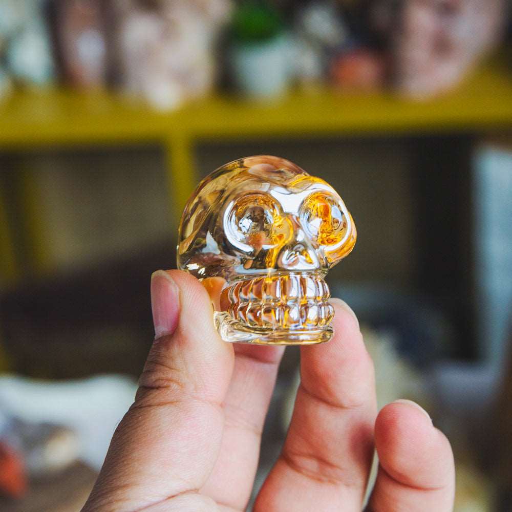 Reikistal 2'' Aura Glass Skull