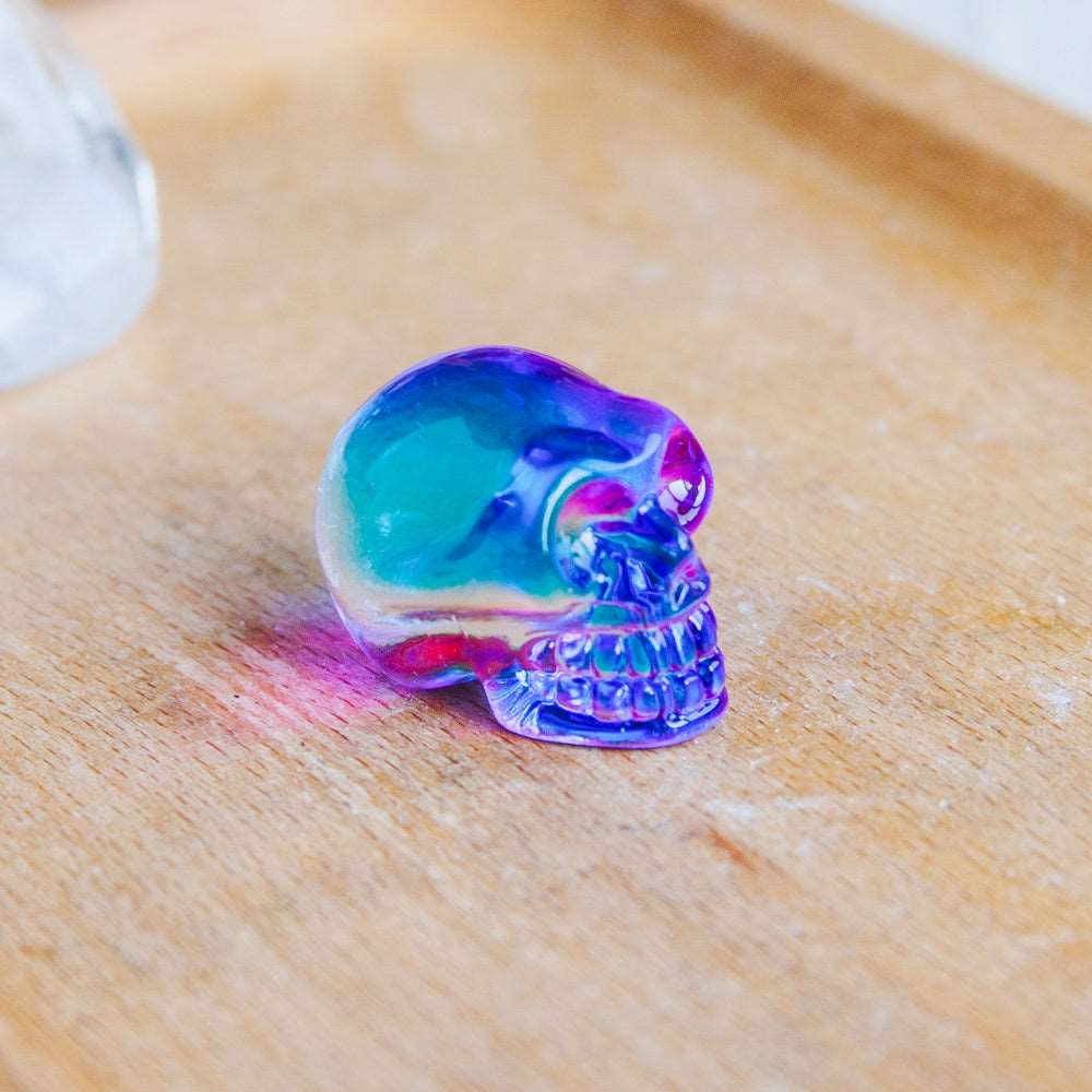 Reikistal 1'' Aura Glass Mini Skull