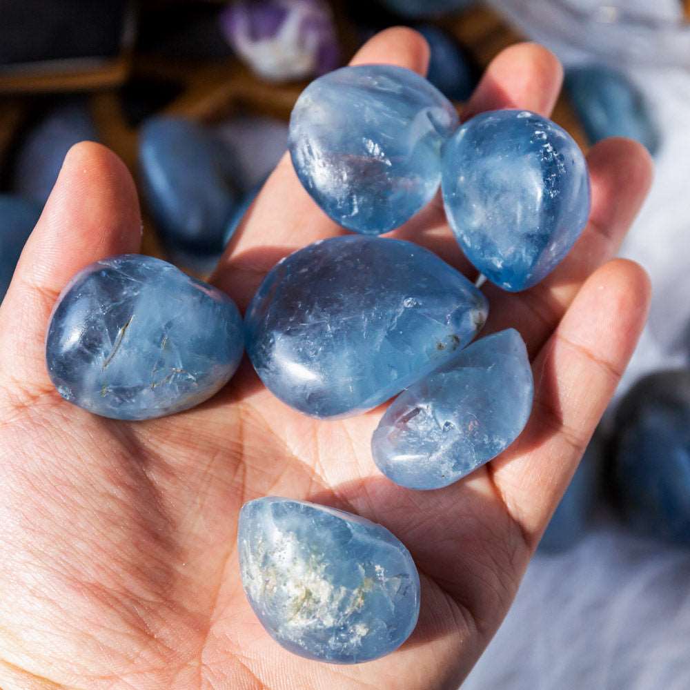 Reikistal Blue Fluorite Tumbled Stone