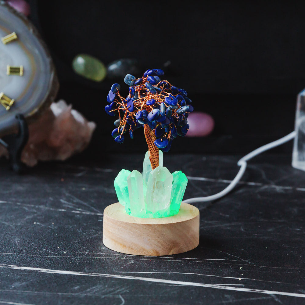 Reikistal Chips Tree With Clear Quartz Lamp Collection