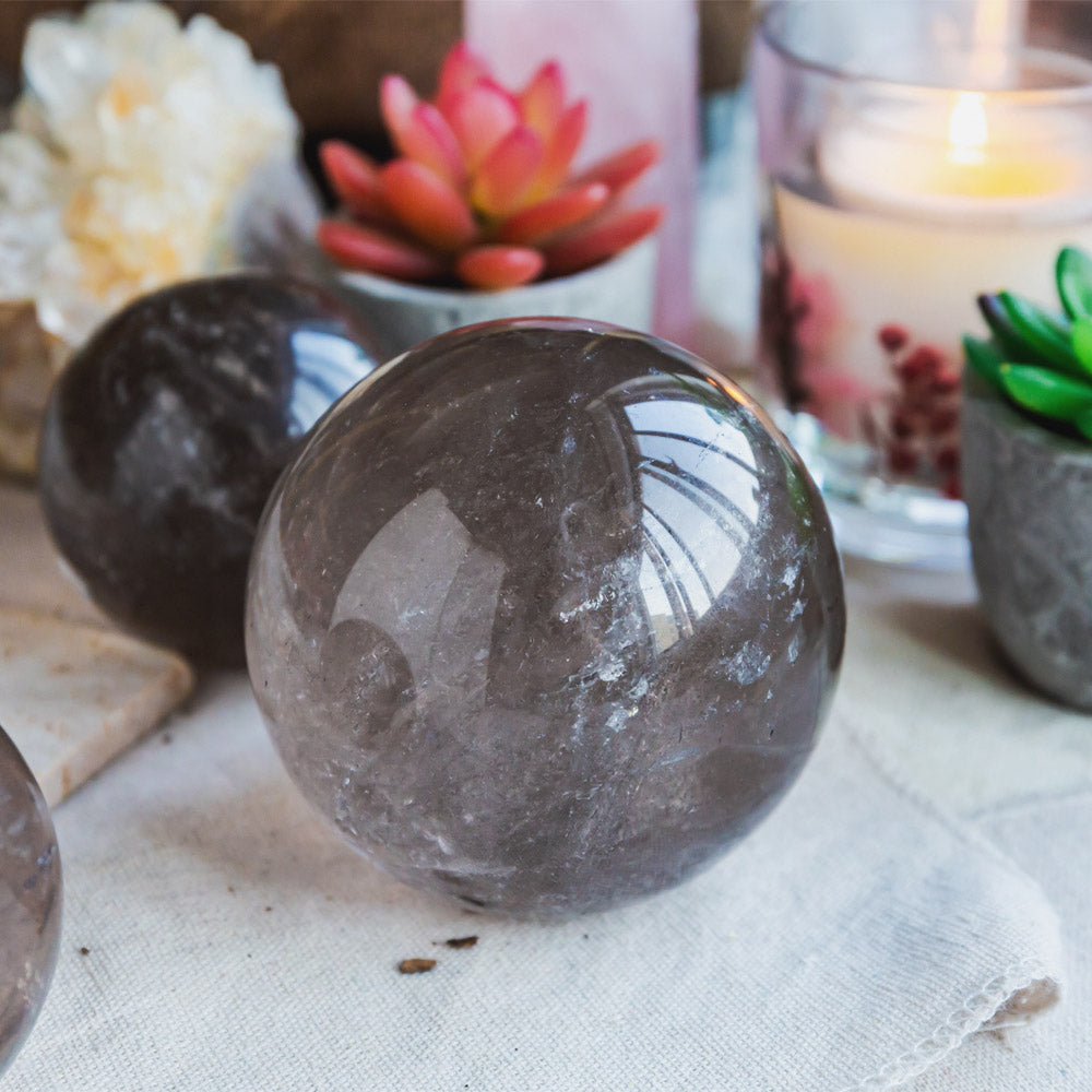 Reikistal Smoky Quartz Sphere