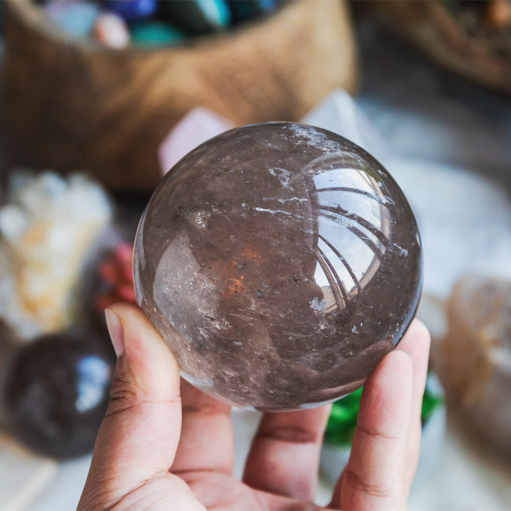 Reikistal Smoky Quartz Sphere