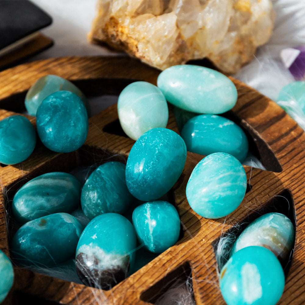 Reikistal Blue Sky Opal Tumbled Stone