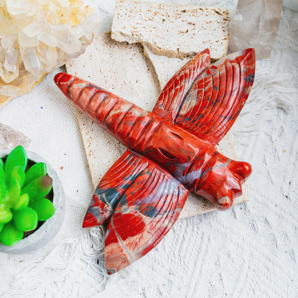 Reikistal Red Jasper Dragonfly