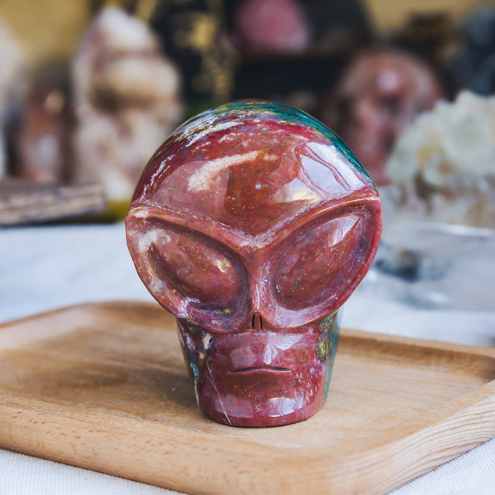 Reikistal Ocean Jasper Alien Skull