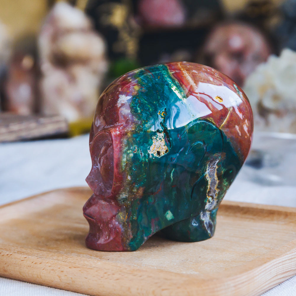 Reikistal Ocean Jasper Alien Skull