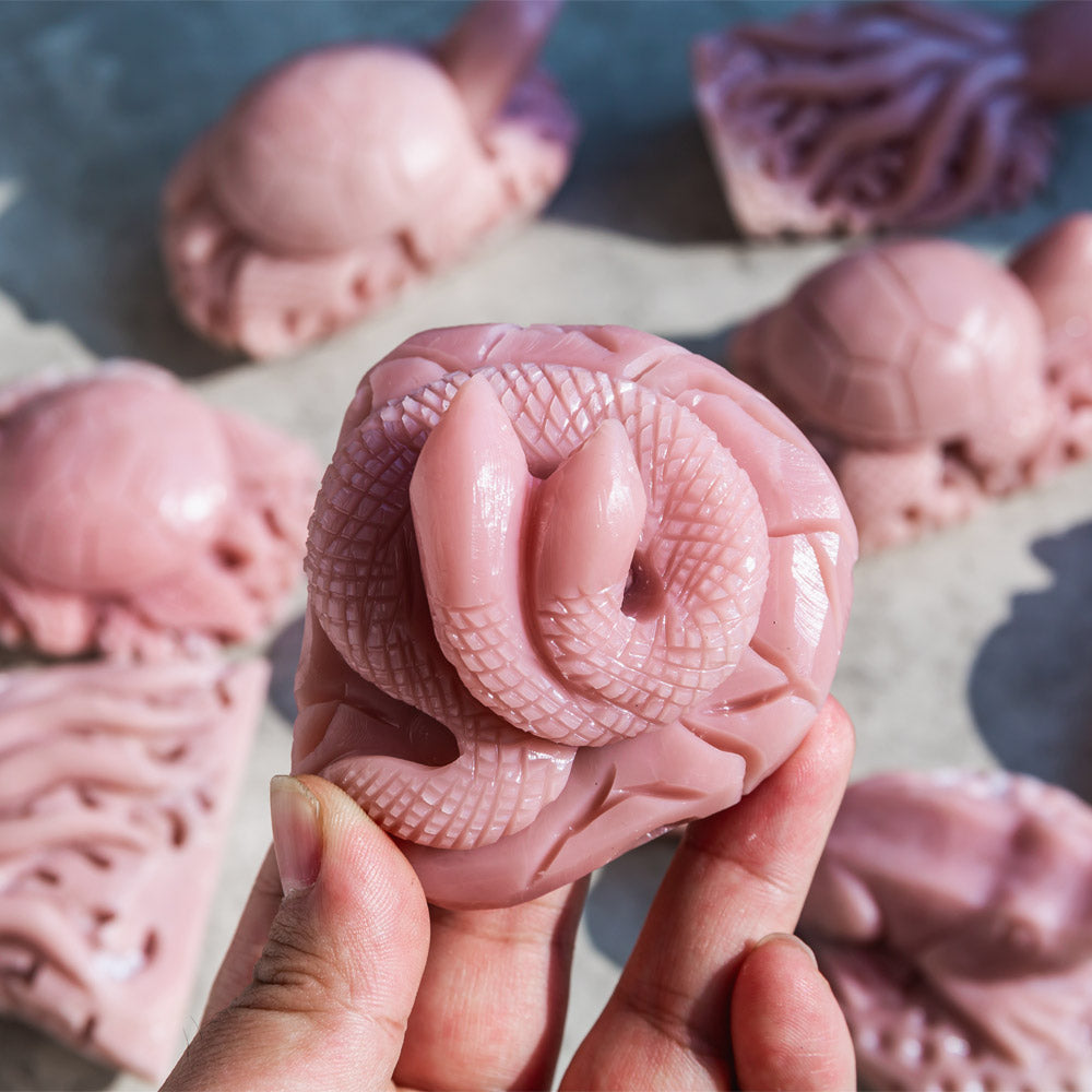 Reikistal Pink Opal Carving
