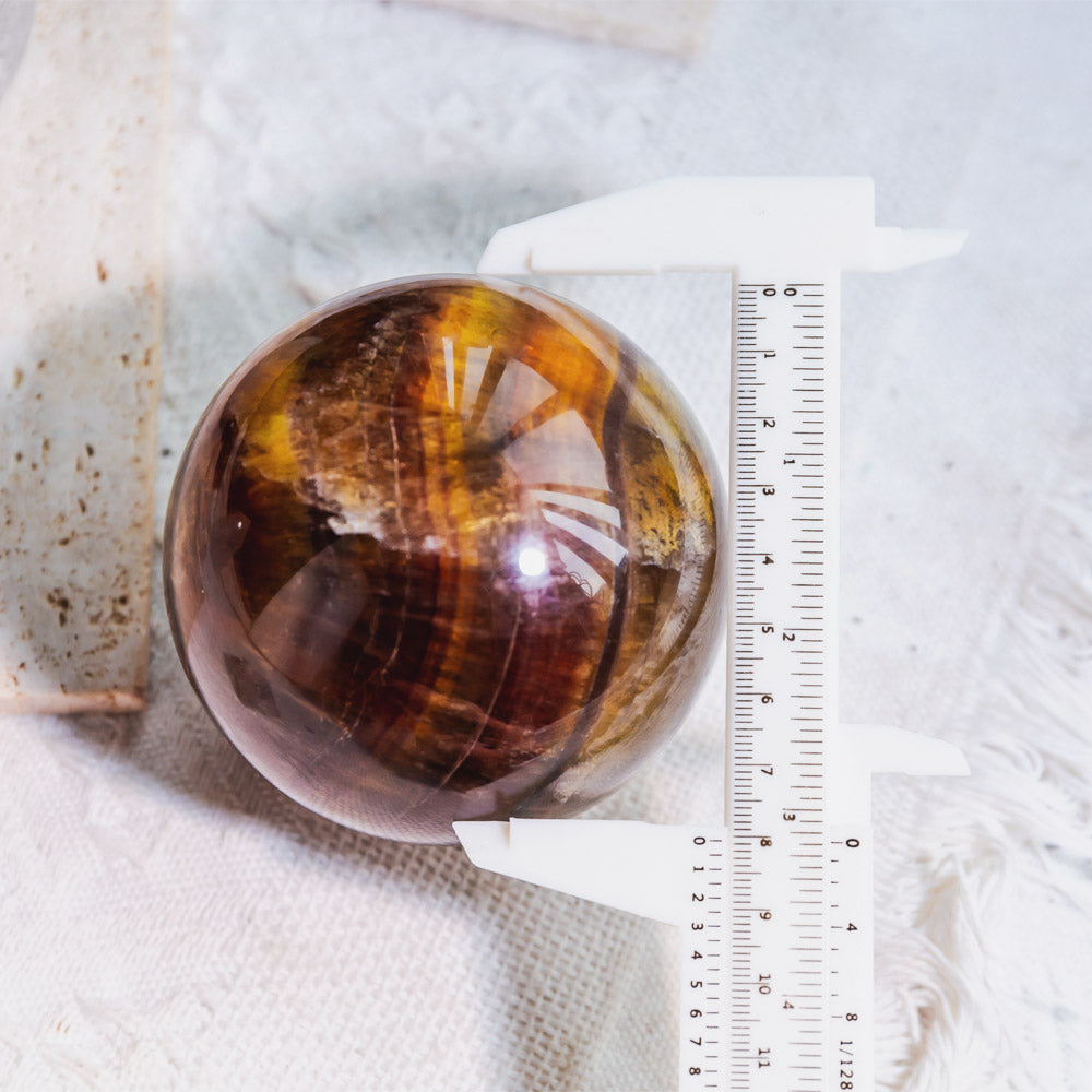 Reikistal Yellow Fluorite Sphere