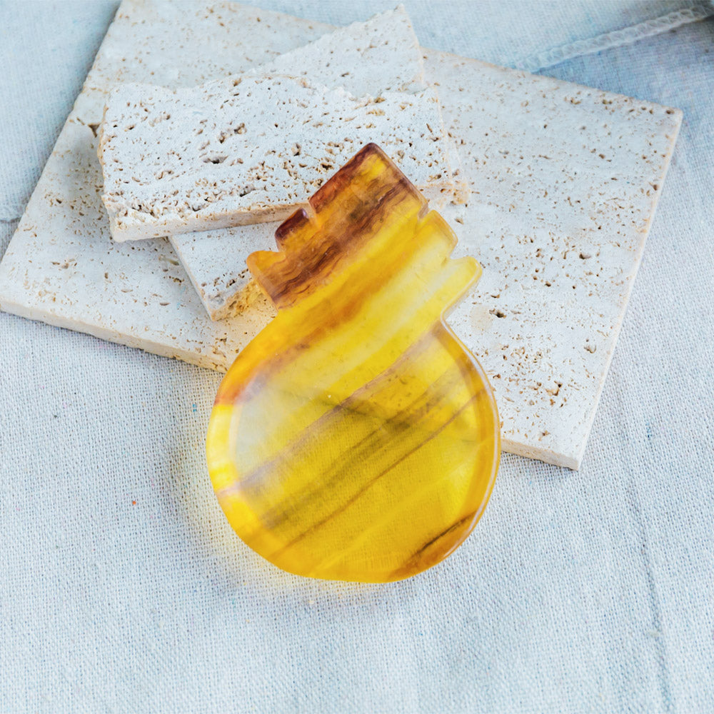 Reikistal Yellow Fluorite Bowl