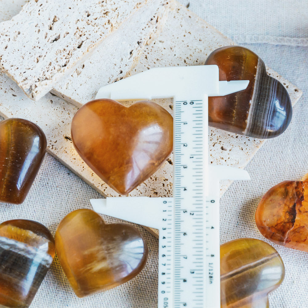 Reikistal Yellow Fluorite Heart