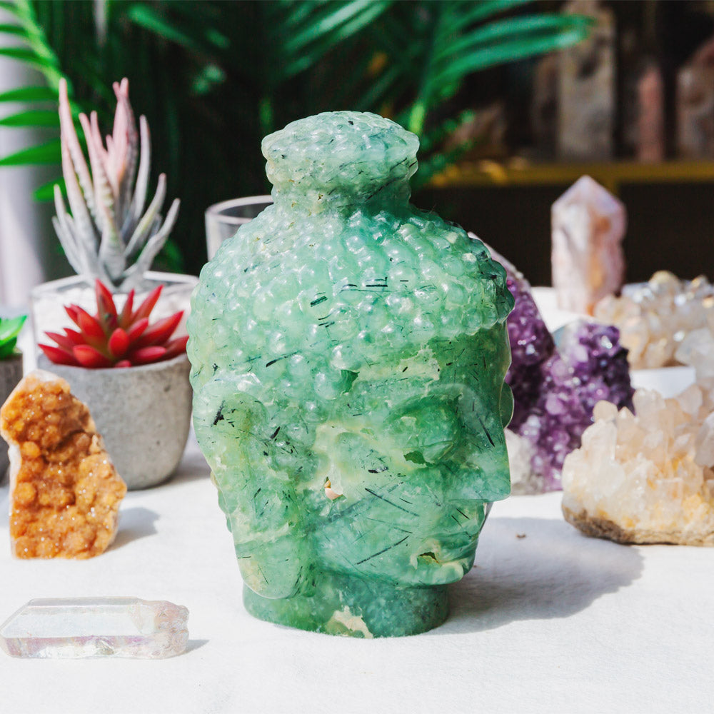 Reikistal Prehnite Buddha's Head