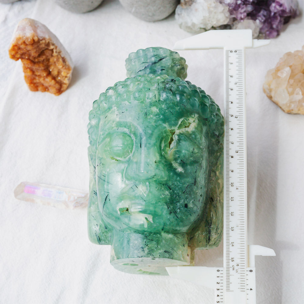 Reikistal Prehnite Buddha's Head