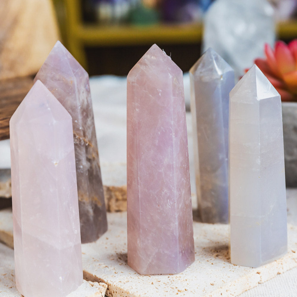 Reikistal Blue Rose Quartz Point