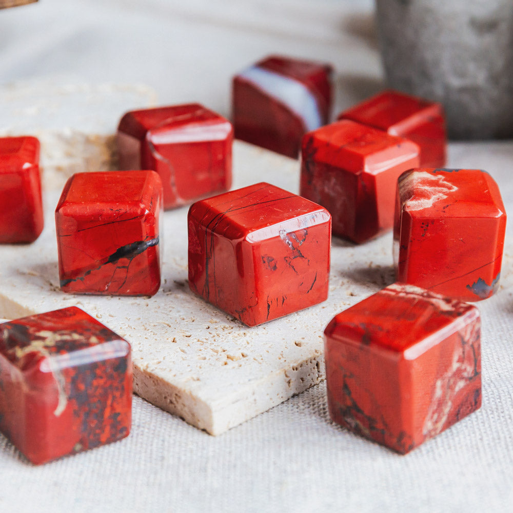 Reikistal Red Jasper Cube