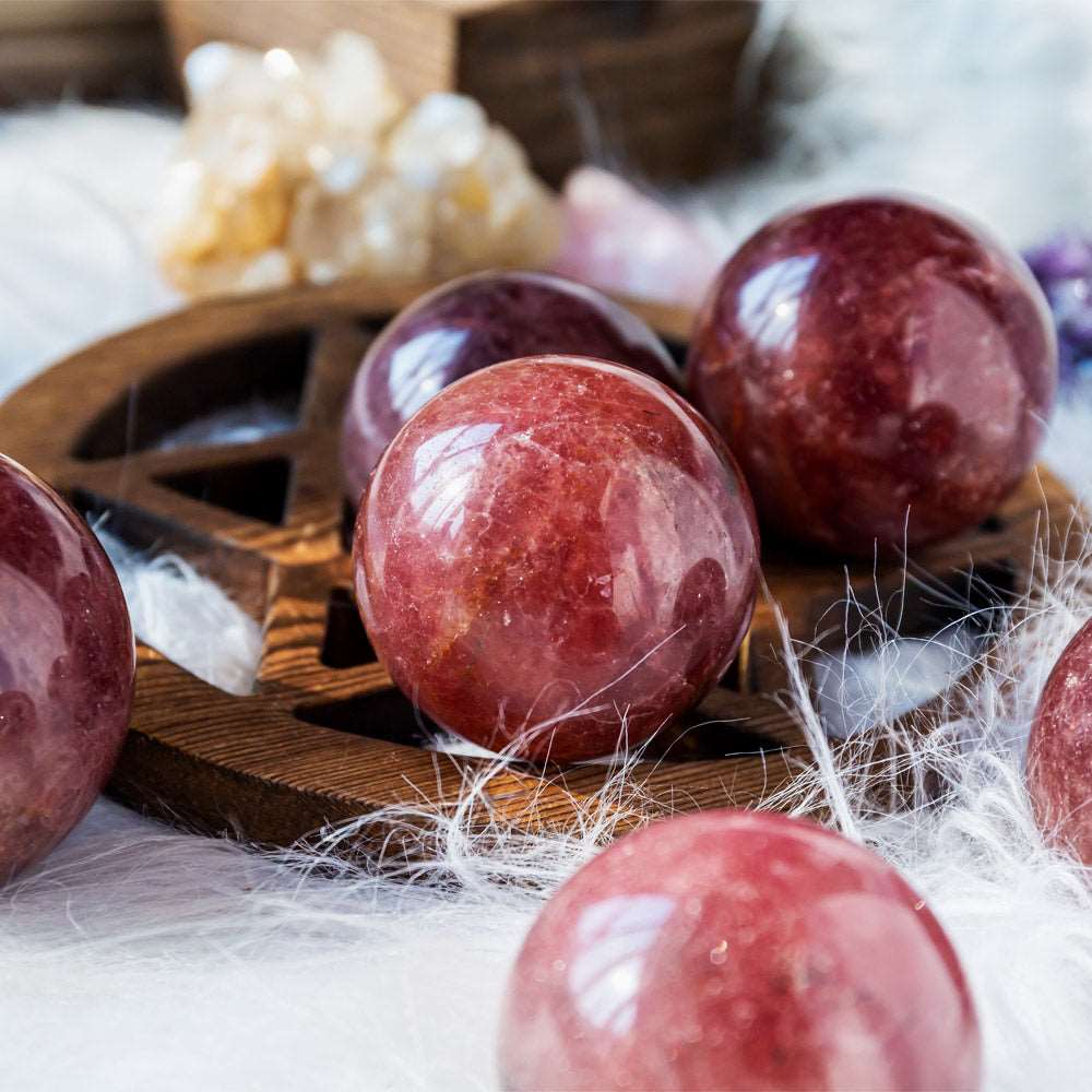 Reikistal Strawberry Quartz Sphere