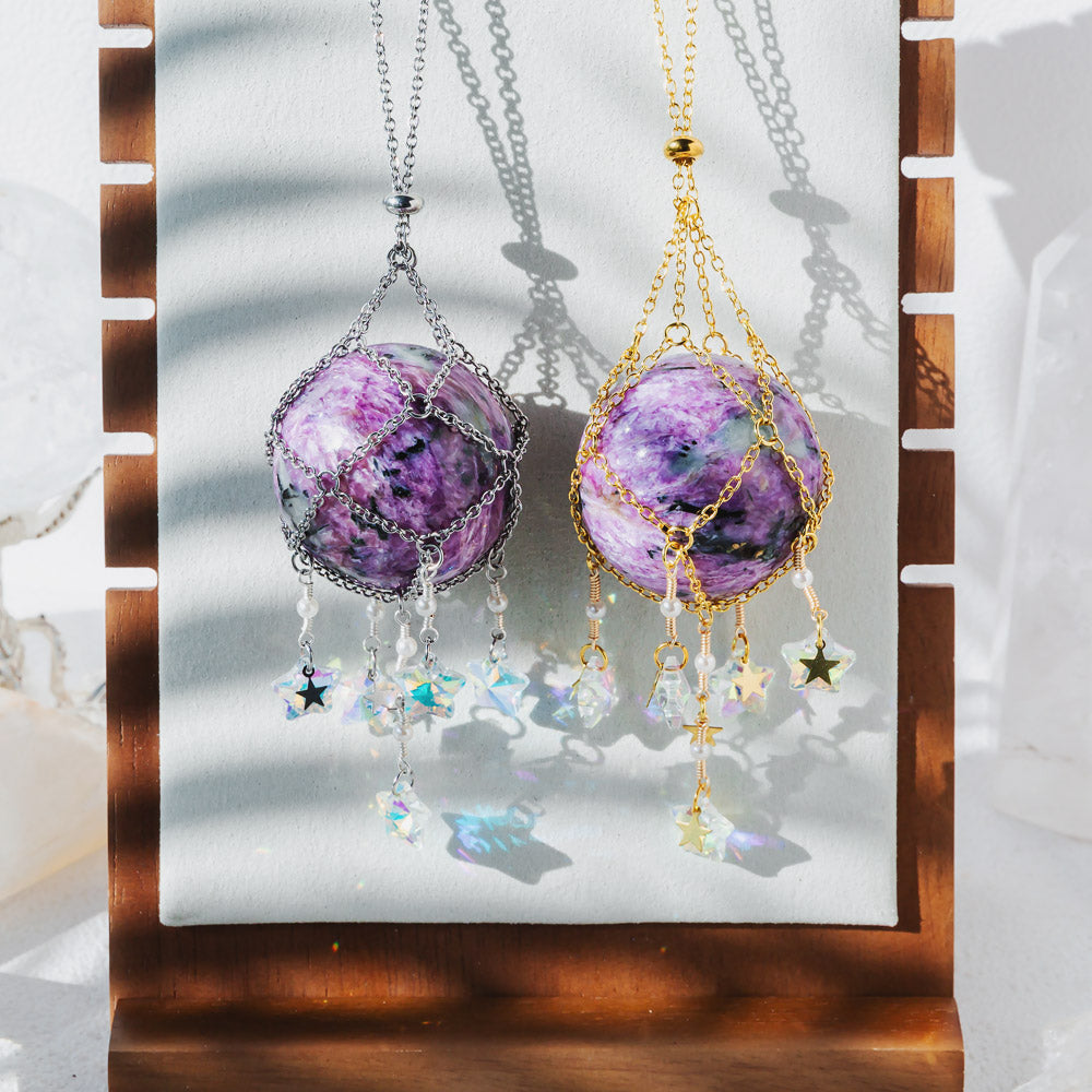 Reikistal Interchangeable Crystal Sphere Pendulum Pendant