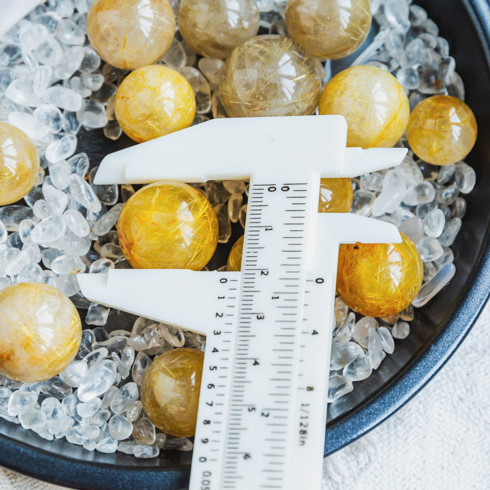 Reikistal Golden Rutilated Quartz Ball