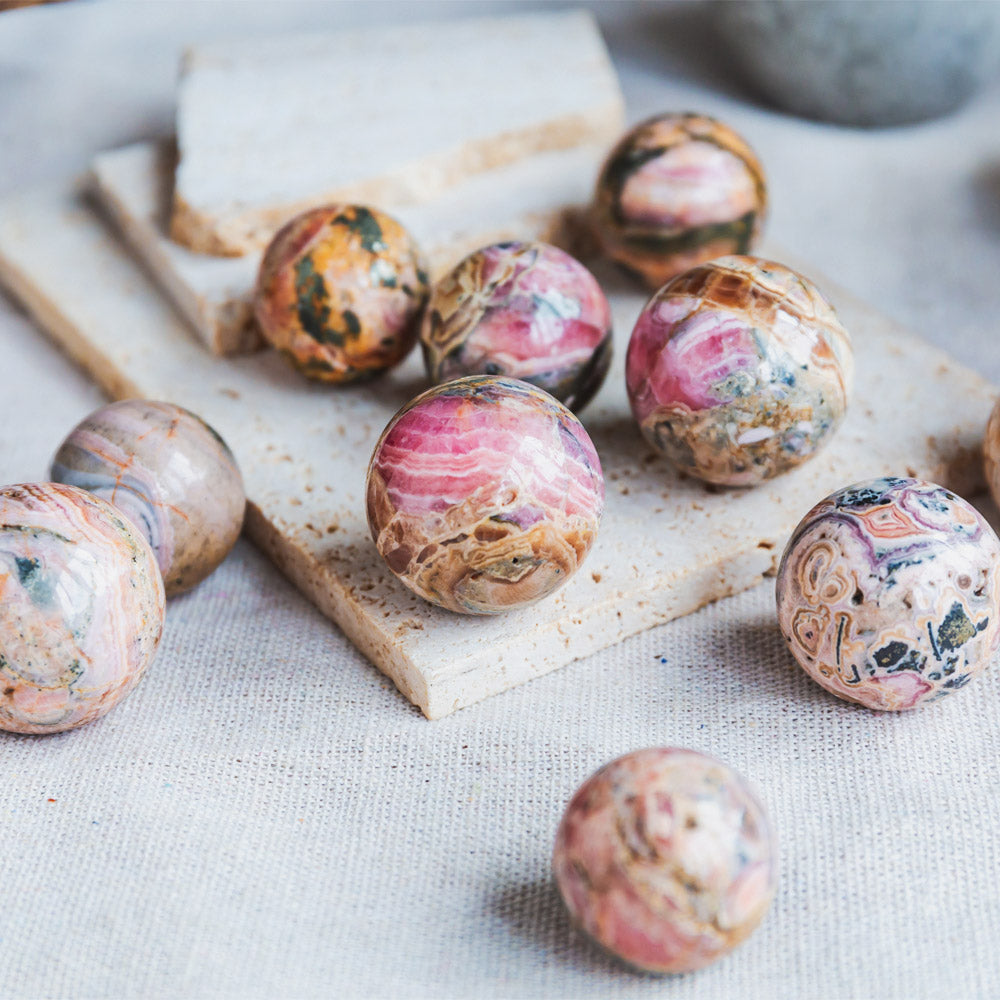 Reikistal Rhodochrosite Ball