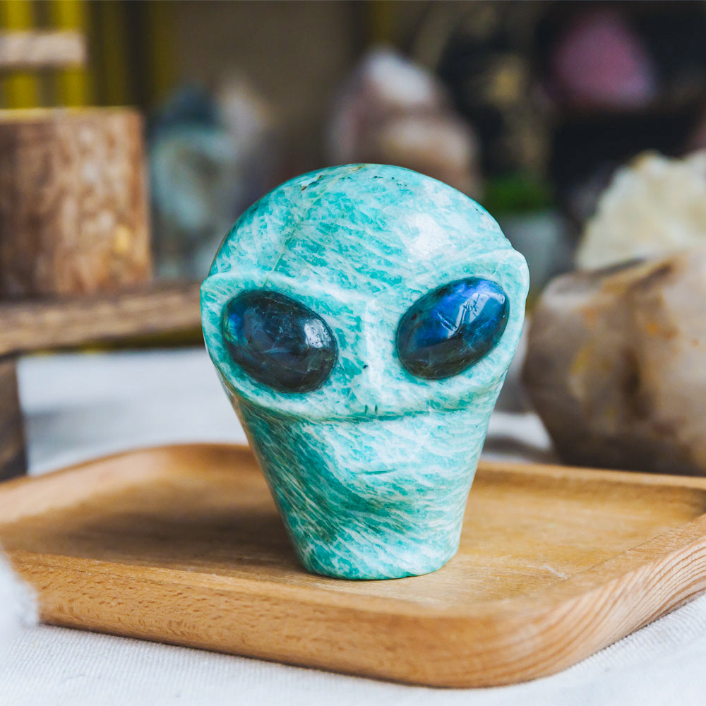 Reikistal Amazonite Alien Skull
