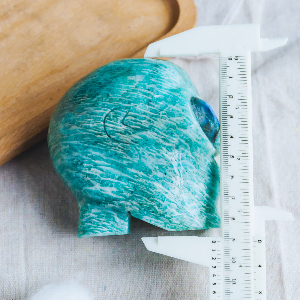 Reikistal Amazonite Alien Skull