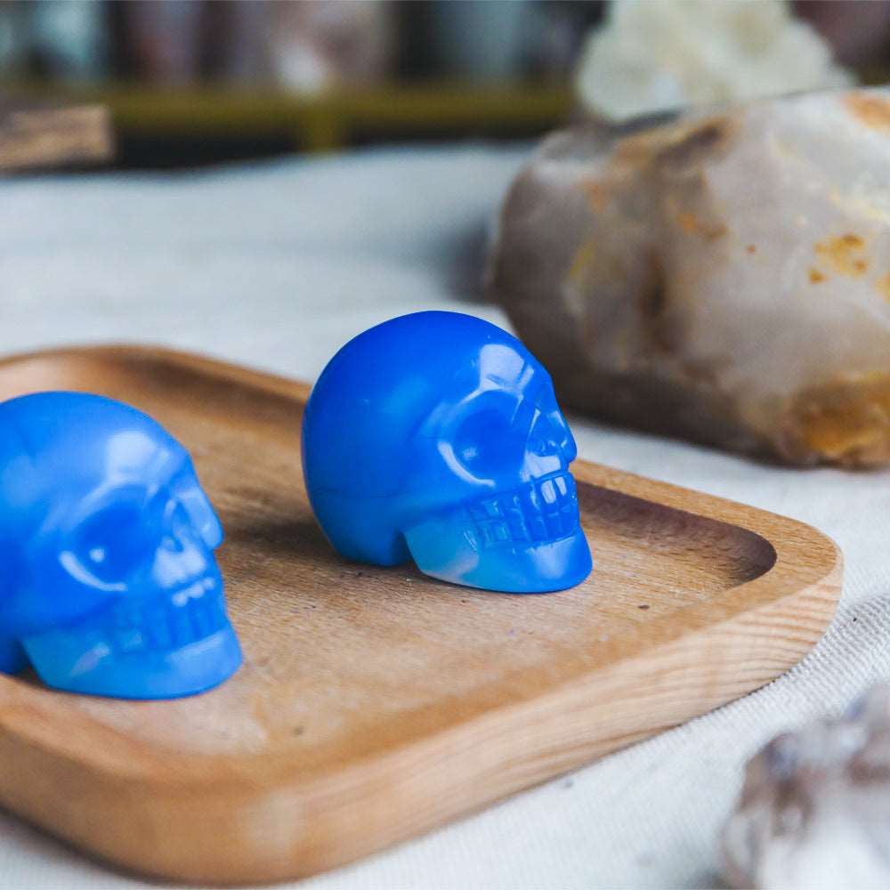 Reikistal 1.5” Blue Opal Skull