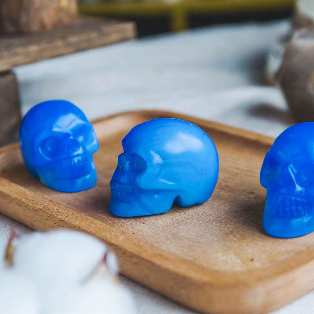 Reikistal 1.5” Blue Opal Skull
