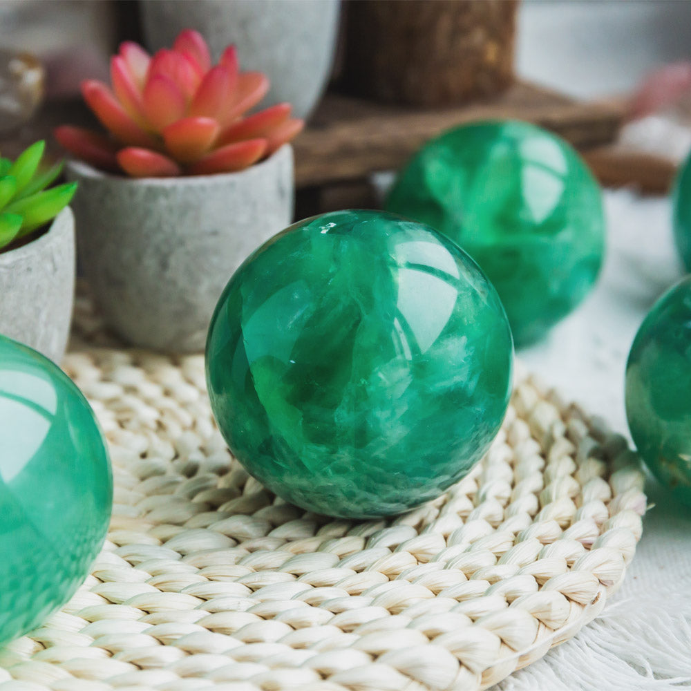 Reikistal Green Fluorite Sphere