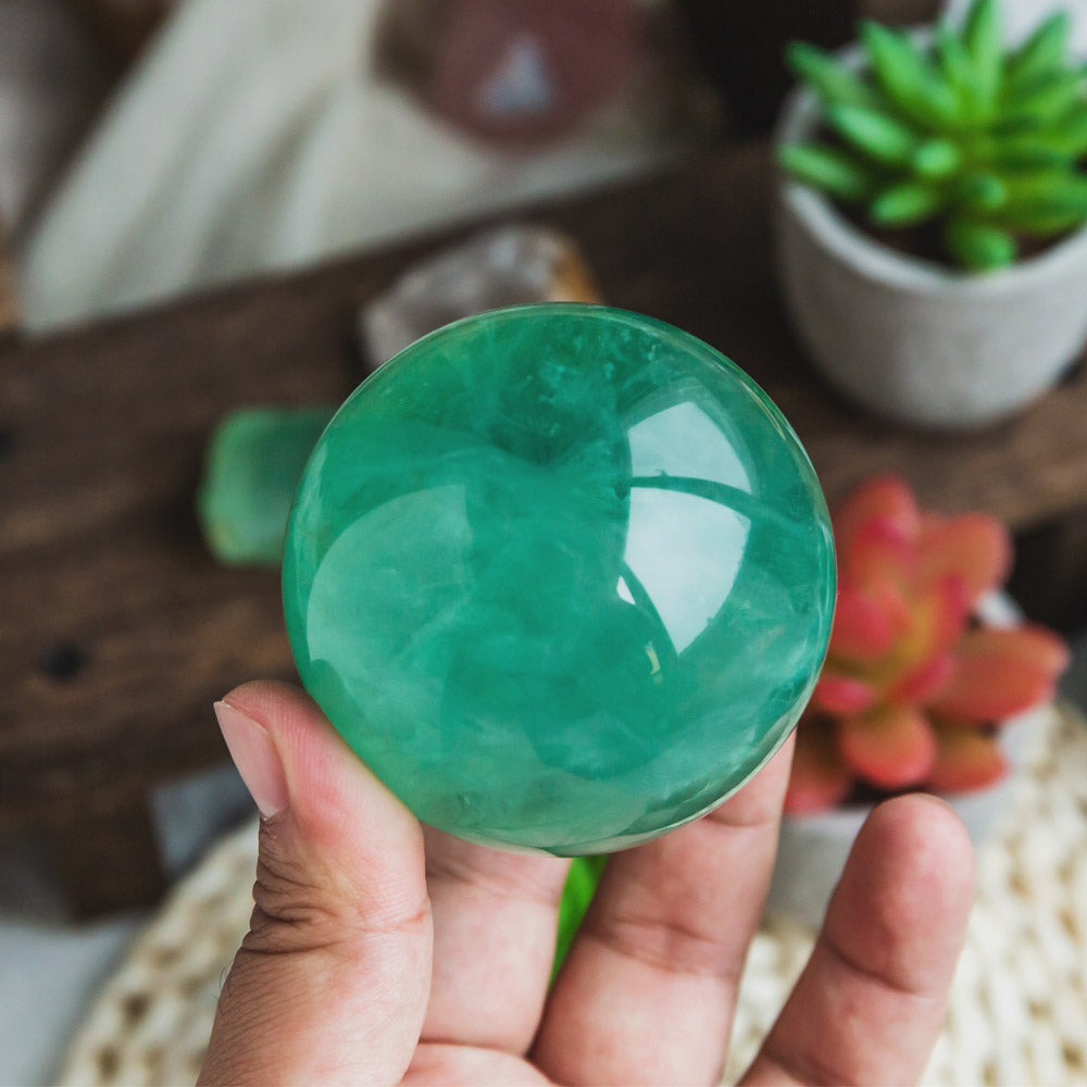 Reikistal Green Fluorite Sphere