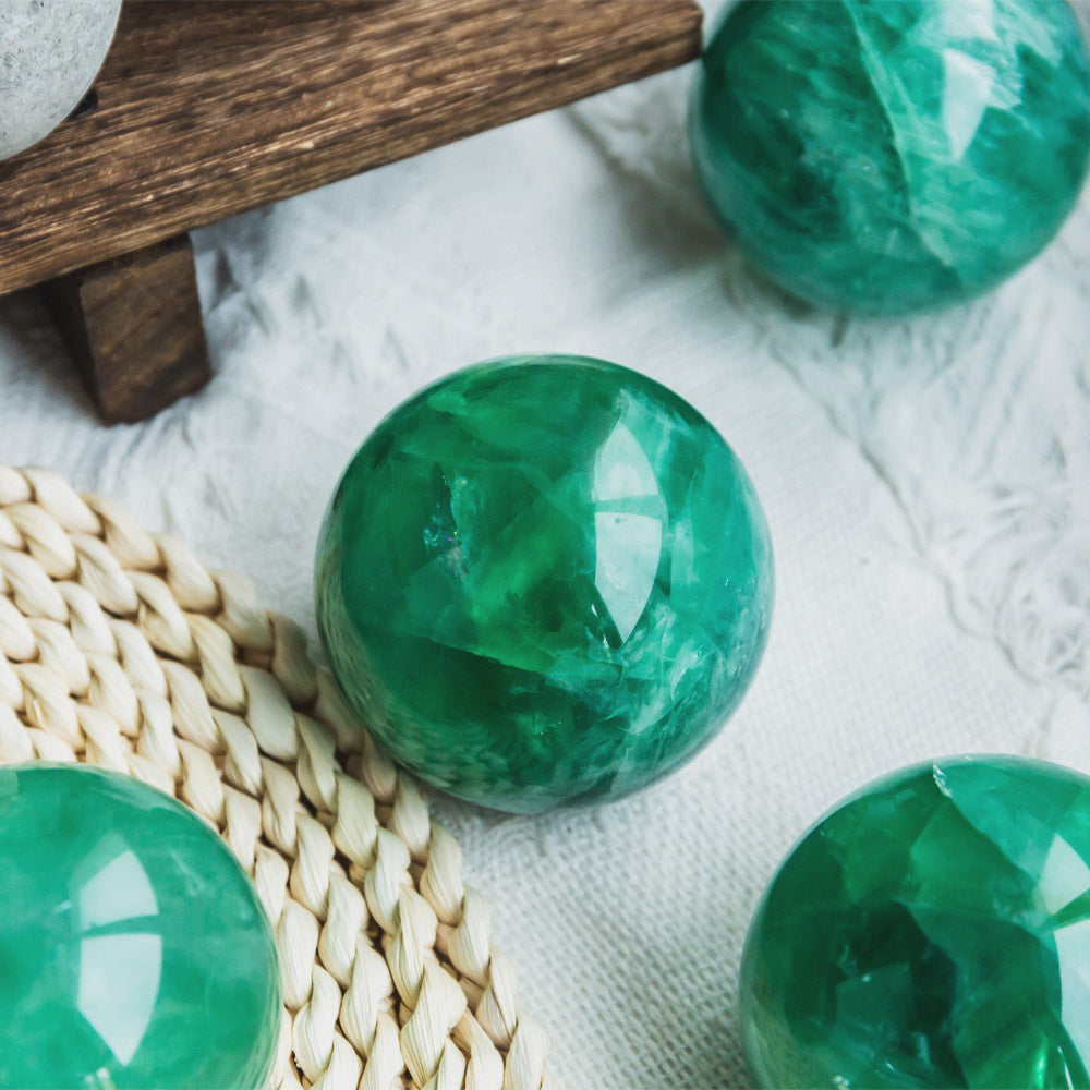 Reikistal Green Fluorite Sphere