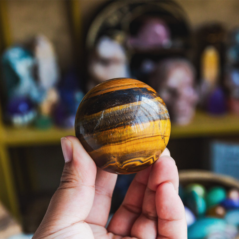 Reikistal Tigers Eye Sphere