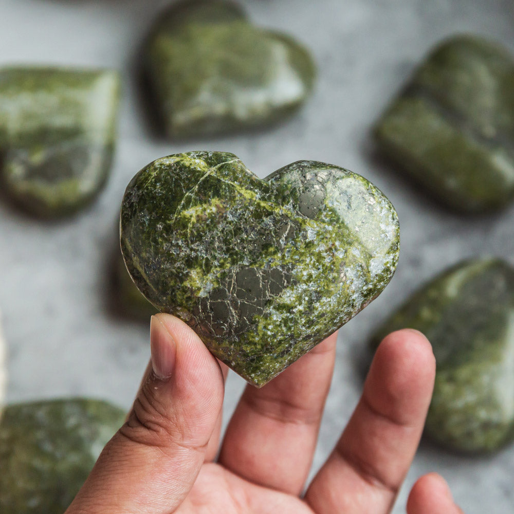 Reikistal Green Pyrite Heart