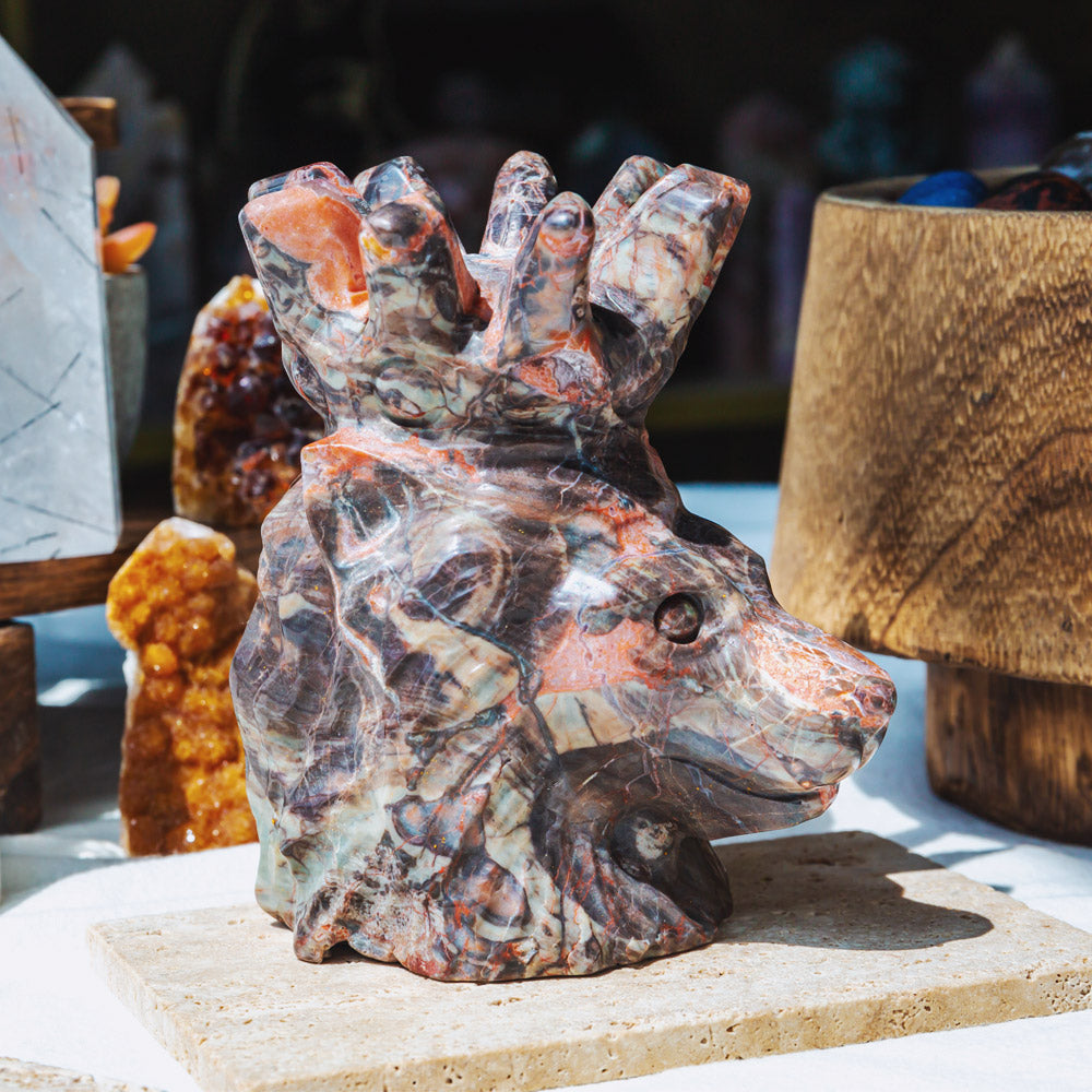 Reikistal Indonesia Jasper Lion Head