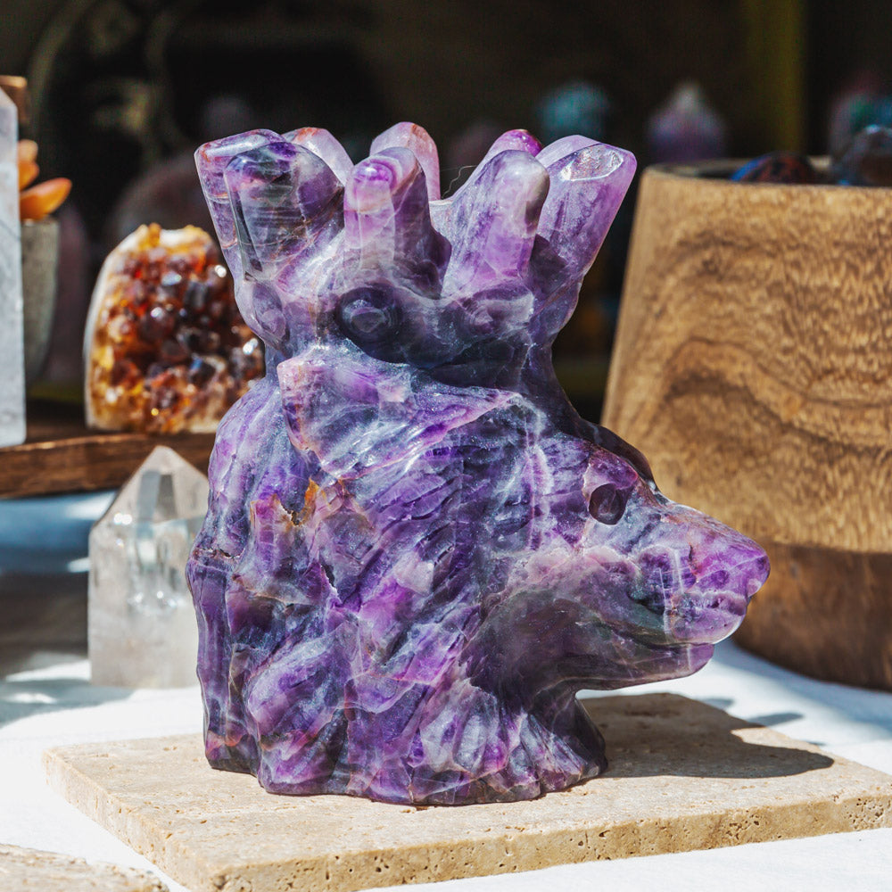 Reikistal Dream Amethyst Lion Head