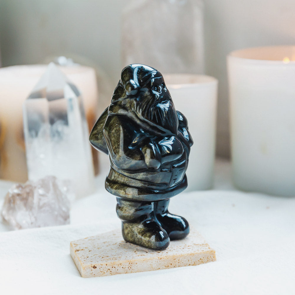 Reikistal Golden Sheen Obsidian Santa Claus